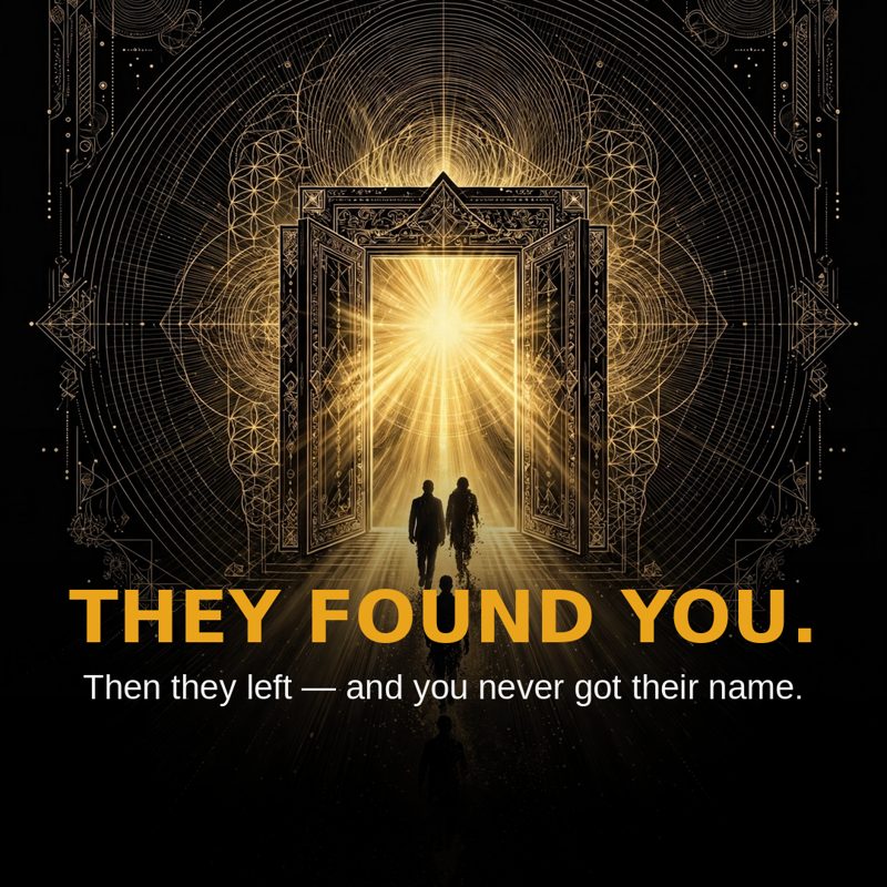 They found you. Then they left — and you never got their name.
